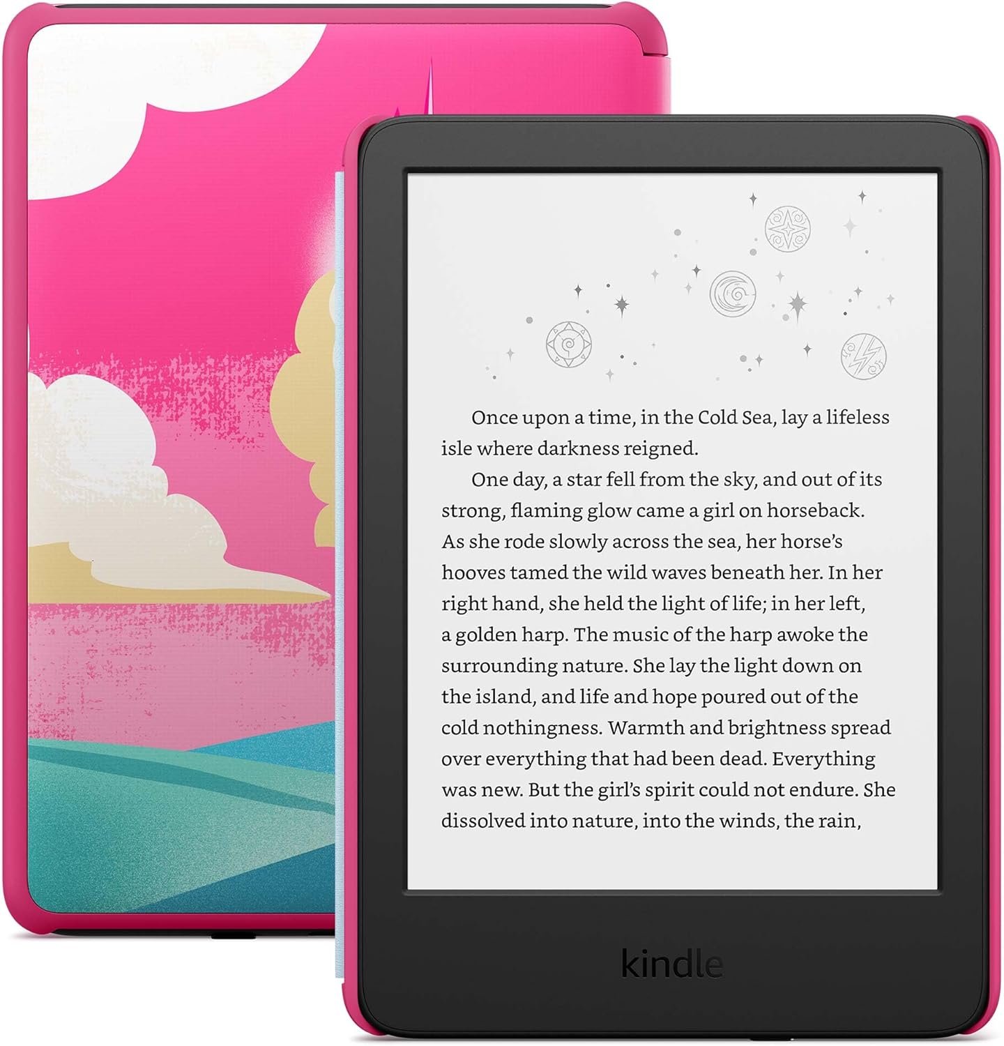 Amazon Kindle Kids 16GB (newest model) - If it breaks, we will replace it, includes ad-free books and cover, with glare-free display, faster page turns - Unicorn Valley