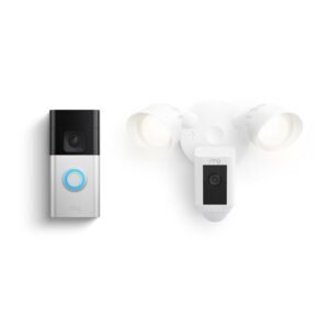 Ring Security Bundle: Battery Doorbell & Floodlight Cam