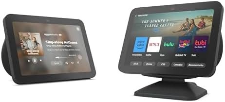 Like-New Amazon Echo Show 8 (newest model) with Adjustable Stand with USB-C Charging Port | Charcoal