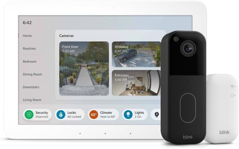 Amazon Echo Hub with Blink Video Doorbell (newest model), with Alexa+ Early Access