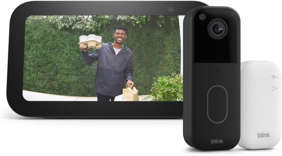 Amazon Echo Show 5 with Blink Video Doorbell (newest model), with Alexa+ Early Access