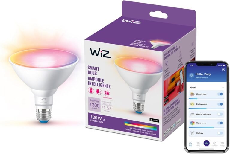 WiZ Connected 120W PAR38 Color LED Light Bulb Review: Smart Lighting for 2026