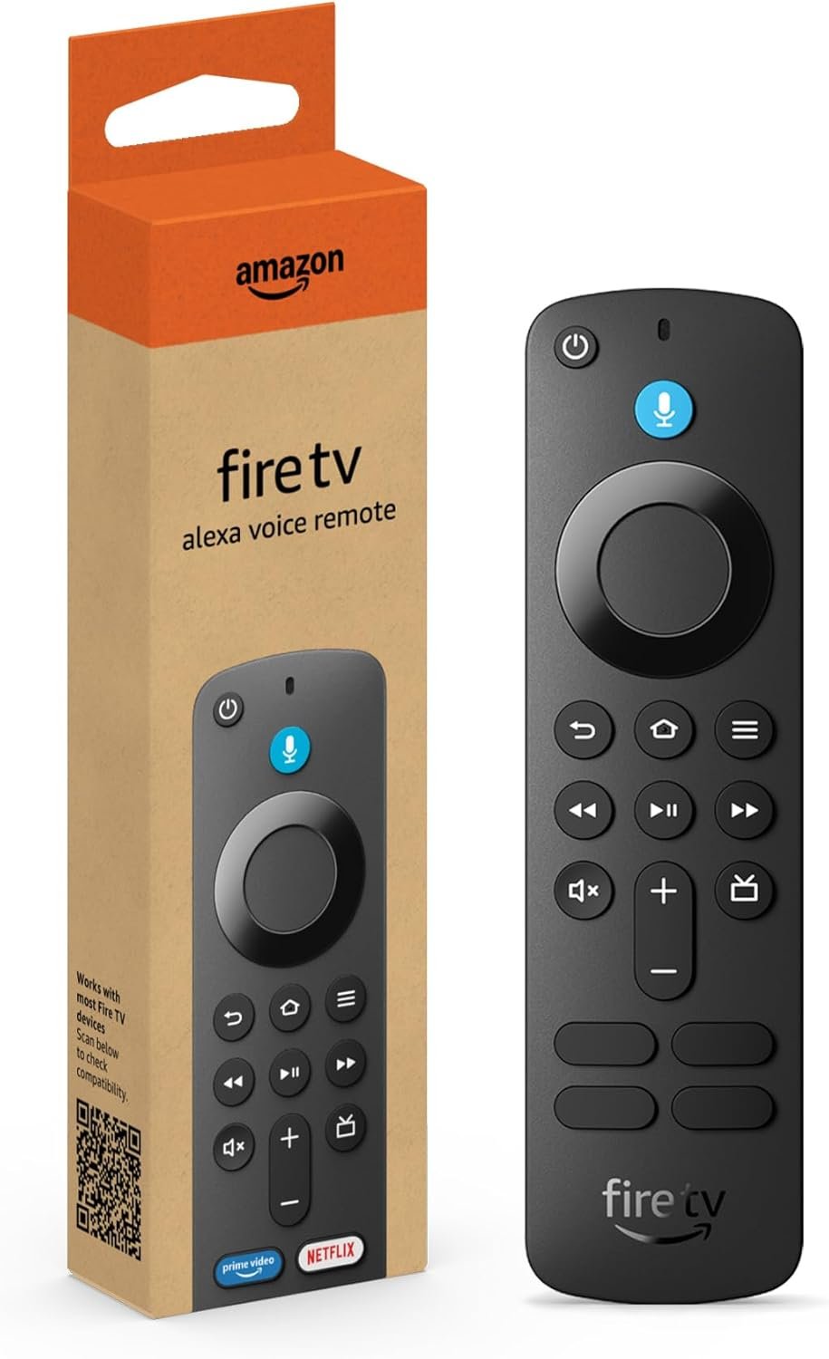 Amazon Fire TV Alexa Voice Remote (newest model) with TV controls, requires compatible Fire TV device