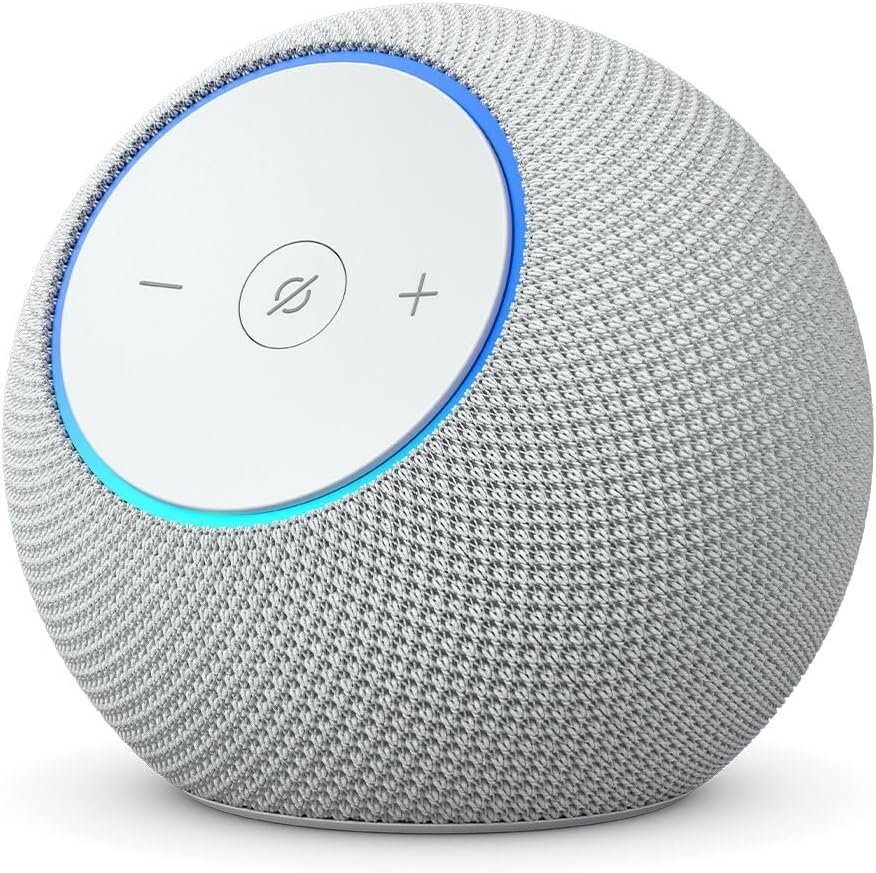 Amazon Echo Dot Max (newest model), Alexa speaker with room-filling sound and built-in smart home hub, with Alexa+ Early Access, Glacier White