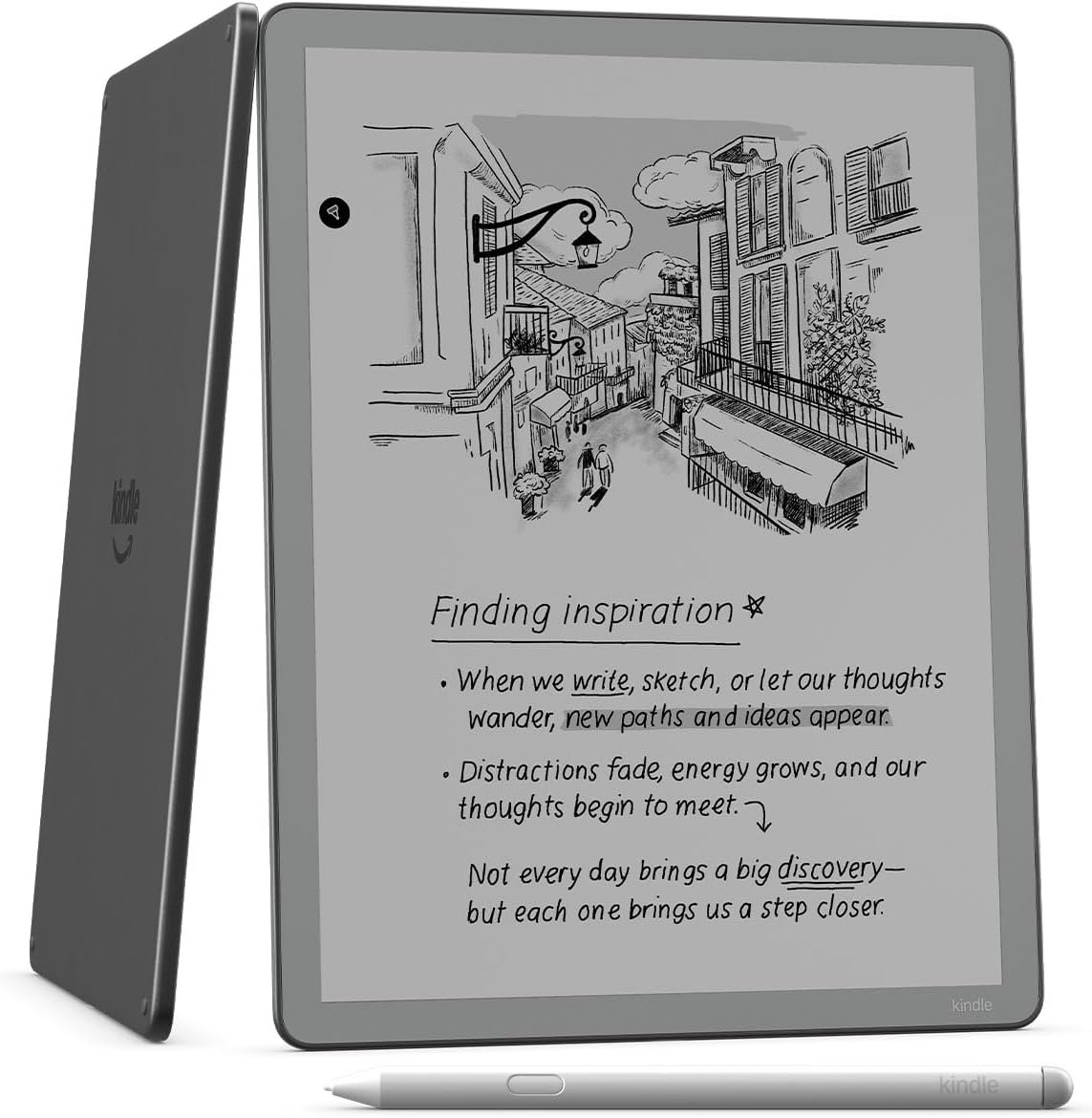 Amazon Kindle Scribe without Front Light 16GB (newest model) — 11” paper-like display — Thinner, lighter, faster — Write in notebooks, documents, and books