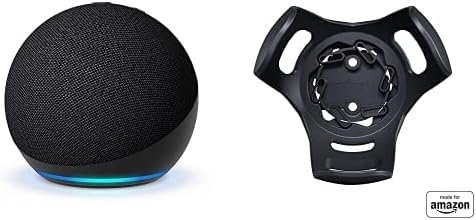 All-new Echo Dot (5th Gen, 2022 release) Charcoal with Wall Mount