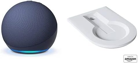 Echo Dot (5th Gen, 2022 release) Bundle. Includes Echo Dot (5th Gen, 2022 release) | Deep Sea Blue & the Made For Amazon Wall Mount | White