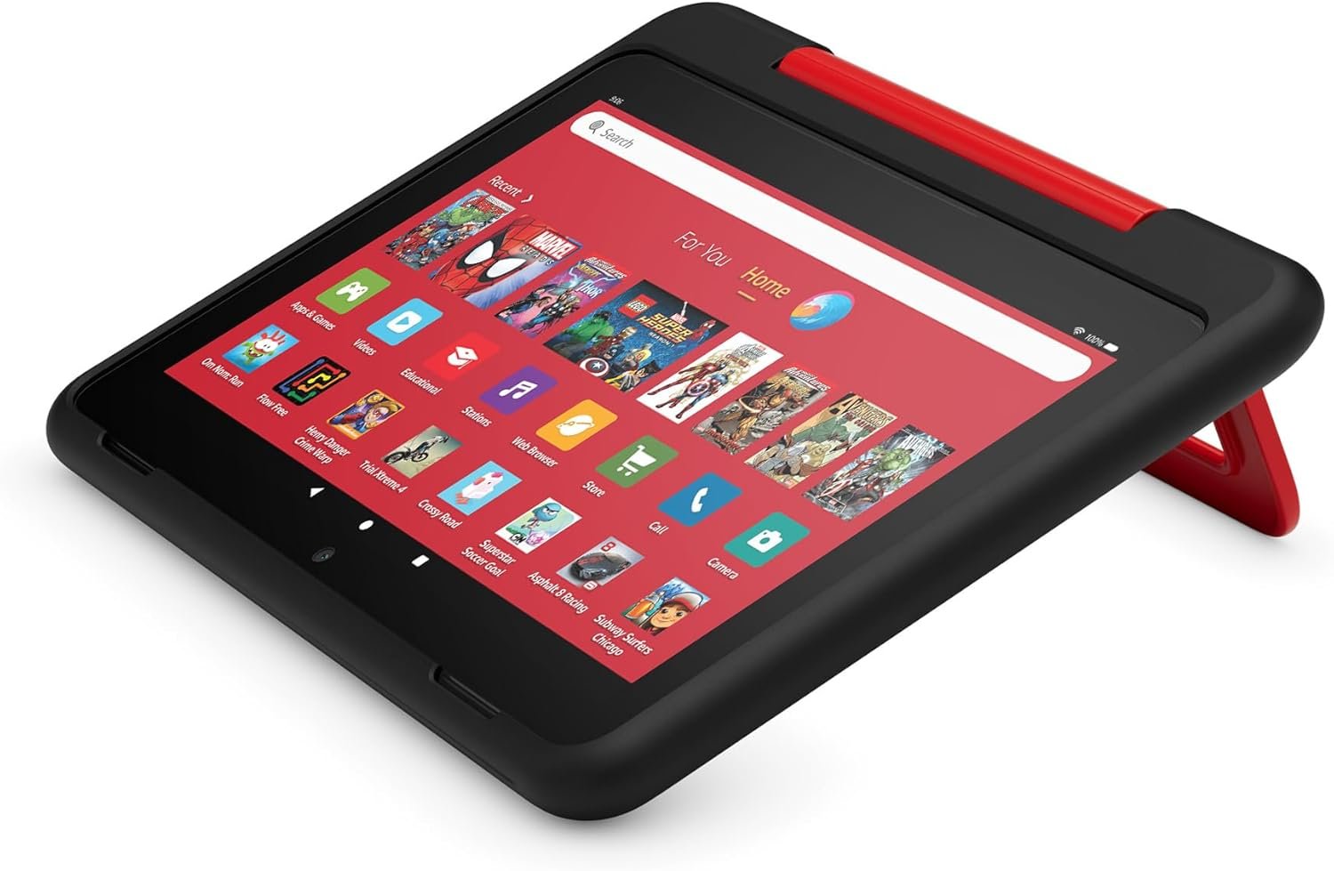 Amazon Kid-Friendly Case for Fire HD 8 tablet (Only compatible with 12th generation tablet), Marvel Avengers