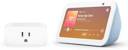 Amazon Echo Show 5 (newest model) in Cloud Blue bundle with Amazon Smart Plug, with Alexa+ Early Access