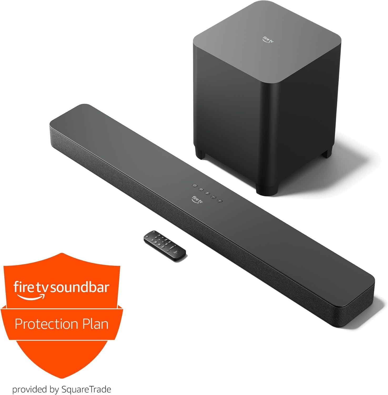 Introducing Amazon Fire TV Soundbar Plus with subwoofer with 2-Year Protection Plan