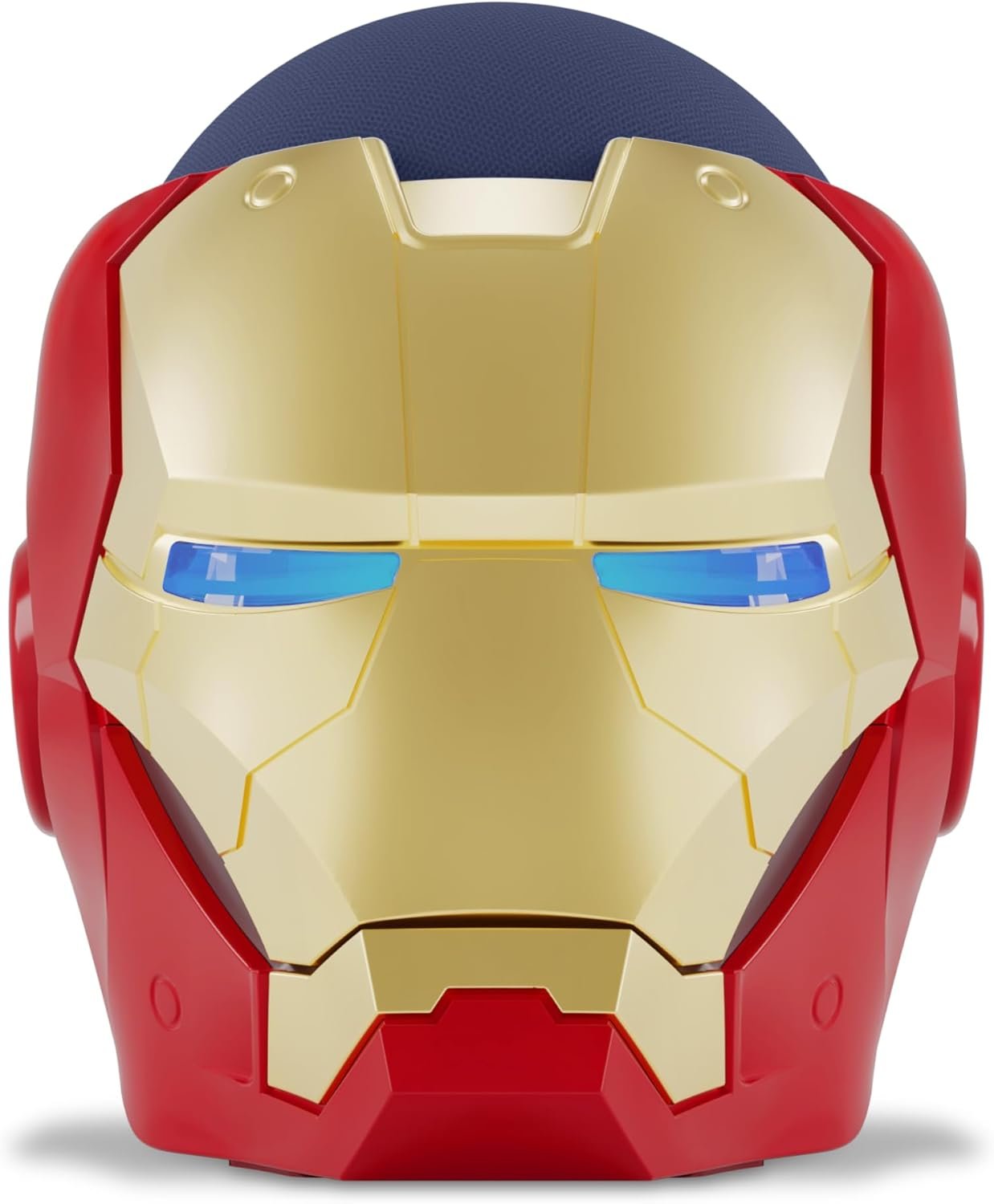 Echo Bundle: Echo Dot (5th Gen, 2022 release) | Deep Sea Blue and Limited Edition Marvel Iron Man Stand