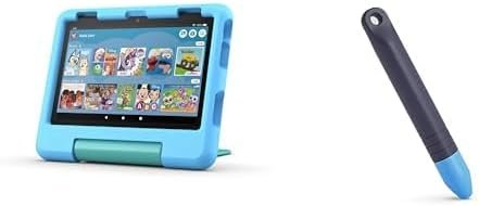 Amazon Fire HD 8 Kids tablet Stylus Bundle — Bundle includes Amazon Fire HD 8 Kids tablet, 32GB, Blue & Blue Stylus