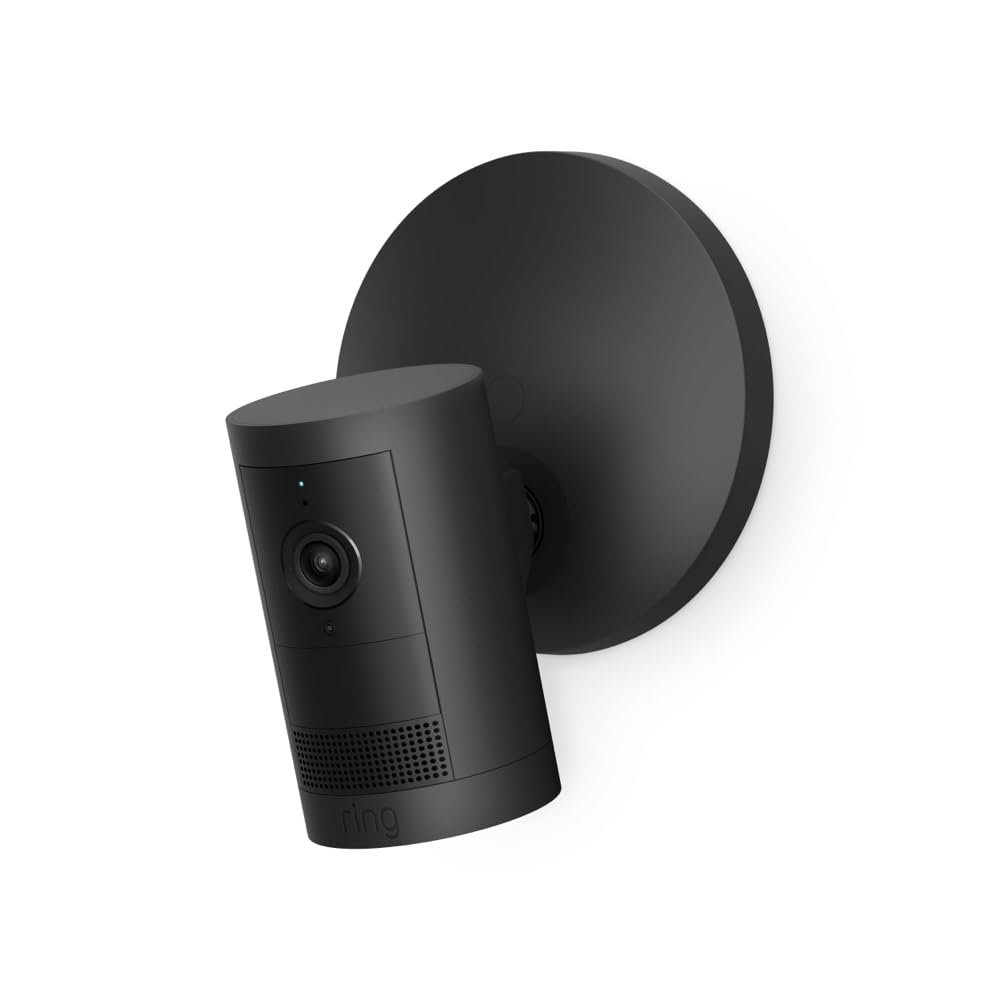 Ring Outdoor Cam Plus, Power over Ethernet (Newest Model) — Wide-Angle 2K Video with Ring Vision, Low-Light Sight for full-color night vision, Mount-anywhere versatility, Black