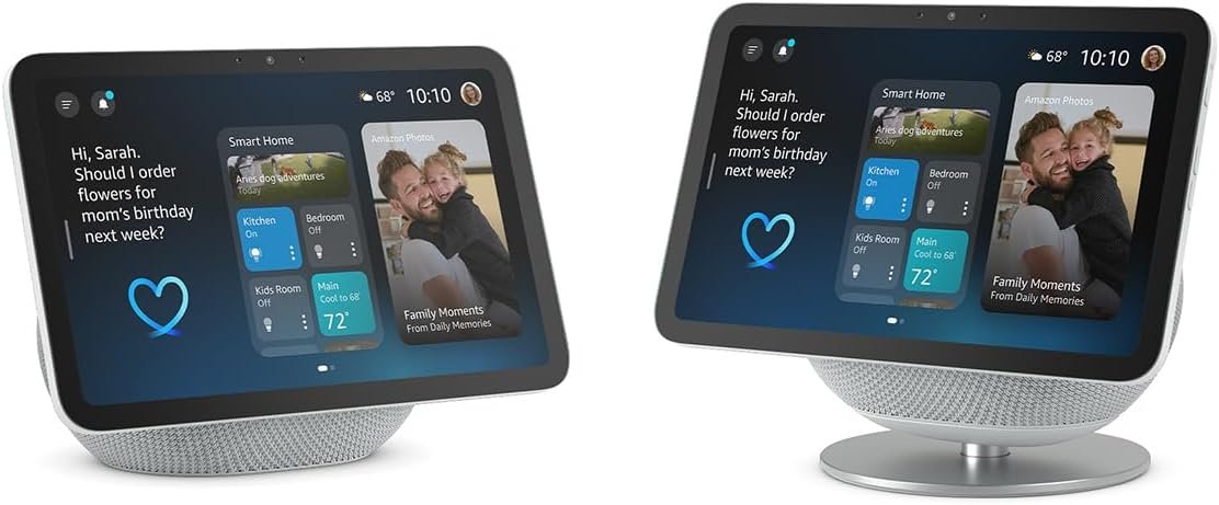 Amazon Echo Show 8 (2025 release) with Amazon Adjustable Stand | Glacier White