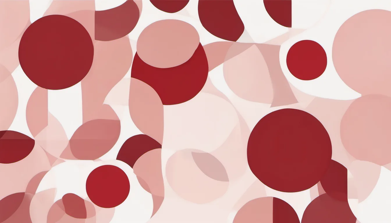 Abstract link path illustration in crimson and pale blush on white — decorative header for Affiliate Disclosure