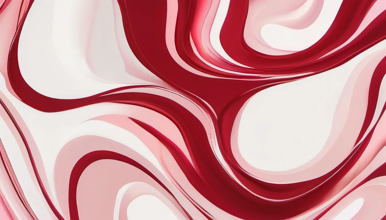 Abstract distribution curve illustration in crimson and pale blush on white — decorative header for How Our Device Reviews Are Written